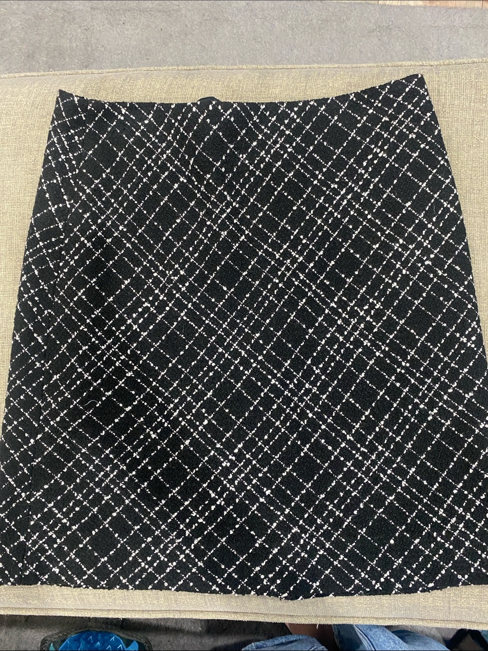 RW&CO. Black and White Plaid A-Line Skirt